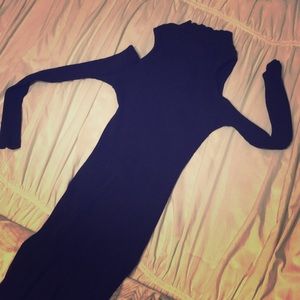 long sleeve, long black dress, shoulder cutout